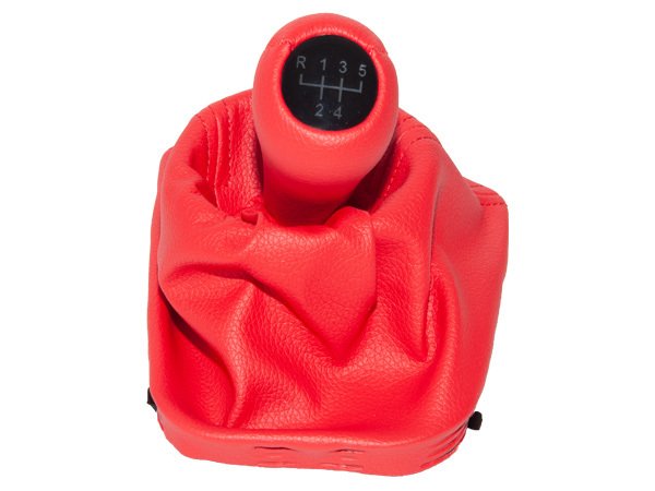 Topuzlu Vites Körüğü E46 -5 İleri- Man.Şanz; (Kırmızı; Suni Deri) Işıklı - 1434102/103RD