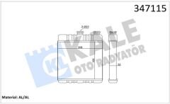 KALORİFER RADYATÖRÜ 347115 ASTRA G ZAFIRA A ZAFIRA B (BRAZING)