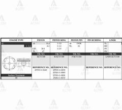 PİSTON TAKIM 323 1.5L /  95-98 / 75.30mm / ZC-Z5 / STD Z5Y0-11-SAOB