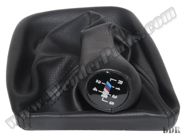 Topuzlu Vites Körüğü E46 -5 İleri- Man/Şanz (Siyah Suni Deri) -///M-Logo- - 1434098/524