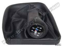 Topuzlu Vites Körüğü E46 -5 İleri- Man/Şanz (Siyah Suni Deri) -///M-Logo- - 1434098/524