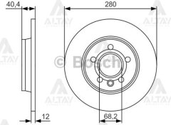 Fren Diski Transporter T4 96-03 / Arka Düz 280-5 0986479R91