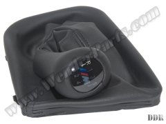 Topuzlu Vites Körüğü E46 -5 İleri- Man/Şanz; (Siyah) Işıklı -///M-Logo- - 25112282451BK