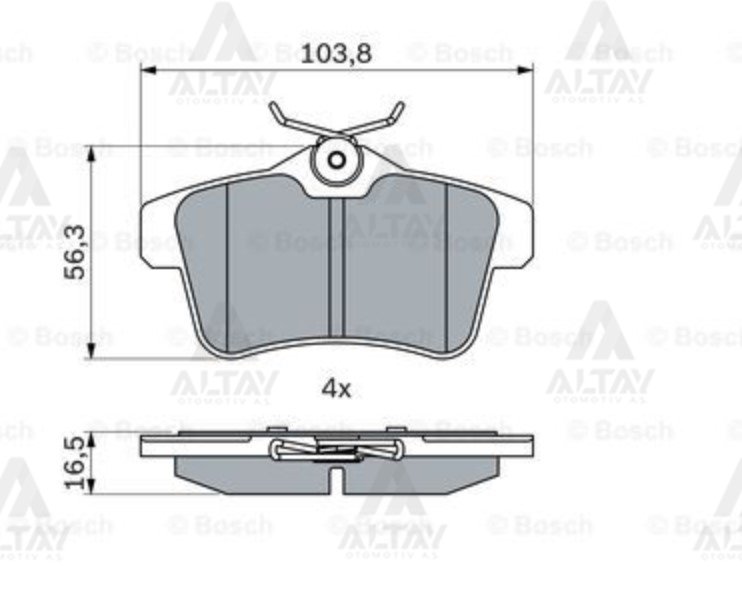 Fren Balata 3008 / 5008 09=> Arka 1608520680
