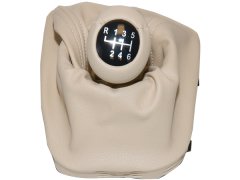 Topuzlu Vites Körüğü E46 -6 İleri- Man.Şanz; (Bej; Suni Deri) - 1434426/817BG