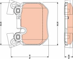 BMW E87-E90-E91 ARKA BALATA 16,3MM 34216791421