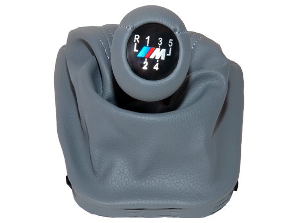 Topuzlu Vites Körüğü E46 -6 İleri- Man.Şanz; (Gri; Suni Deri) -///M- - 1434426/884GR