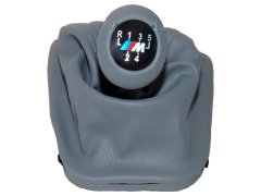 Topuzlu Vites Körüğü E46 -6 İleri- Man.Şanz; (Gri; Suni Deri) -///M- - 1434426/884GR