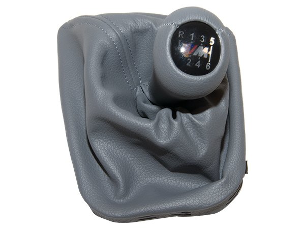 Topuzlu Vites Körüğü E46 -6 İleri- Man.Şanz; (Gri; Suni Deri) Işıklı -///M- - 25112282450GR