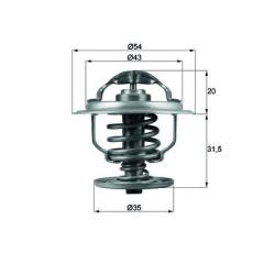 Termostat 87C Vw 1.9 Tdi Caddyııı,Golfv 03G121113A Tx 109 87D
