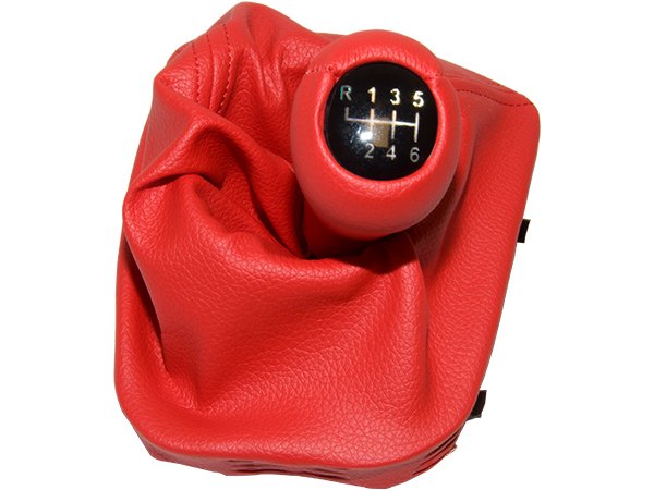 Topuzlu Vites Körüğü E46 -6 İleri- Man.Şanz; (Kırmızı; Suni Deri) Işıklı - 1434426/815RD