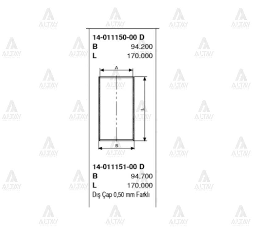 Gömlek Starex 140Hp / Sorento Std 1401115000