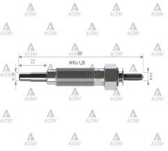 Kızdırma Bujisi (Isıtma) H-100  97-06 / Starex  97-08 / Bongo 2.5 Tcı 11V 3671042020