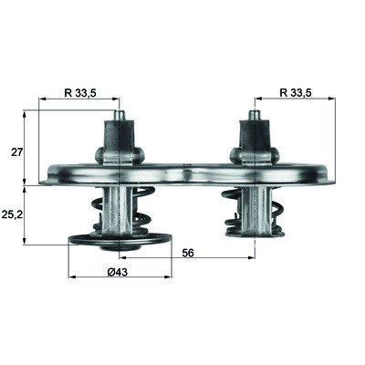 Termostat 83C Scanıa 124/144/143 Küçük Kafa 1404924 1358995 Tx 33 83D