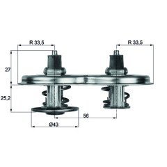 Termostat 83C Scanıa 124/144/143 Küçük Kafa 1404924 1358995 Tx 33 83D