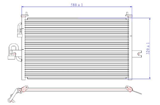 KLIMA RADYATORU ACCENT 95-00     580x340x25 97606-22000 / 97606-22051