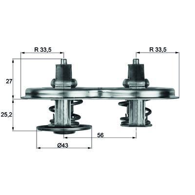 Termostat 88C Scanıa 124/144/143 Küçük Kafa 1423450 Tx 33 88D