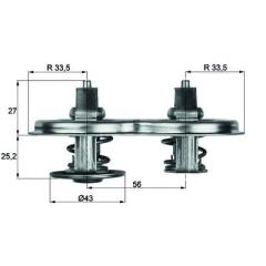 Termostat 88C Scanıa 124/144/143 Küçük Kafa 1423450 Tx 33 88D