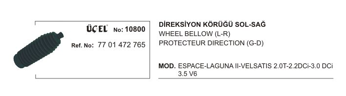 DİREKSİYON KÖRÜĞÜ 10800 LAGUNA I II (7701472765)