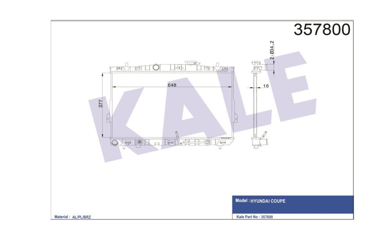 Radyatör Su Elantra 01-07 (At) Brazıng 253102D110