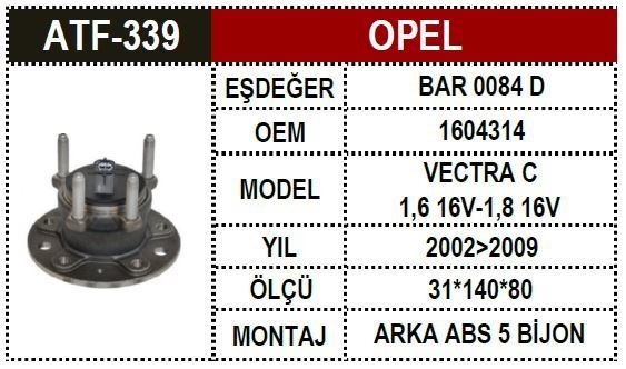 OPEL PORYA ARKA VECTRA C  1604314