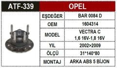 OPEL PORYA ARKA VECTRA C  1604314