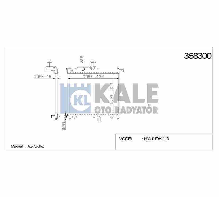 Radyatör Su I-10 08-13 (Mt) Brazıng 253100X000