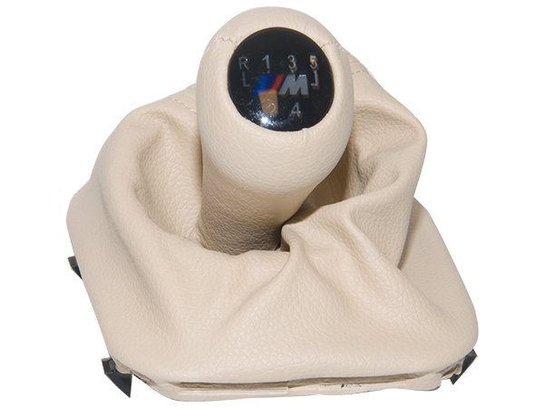 Topuzlu Vites Körüğü E30 -5 İleri- Man.Şanz; (Bej; Suni Deri) Işıklı -///M- - ---