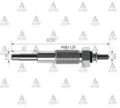 Kızdırma Bujisi (Isıtma) Bongo / Pregıo / Ceres 2.2 11V. 0K71E18140