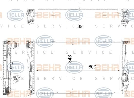 Bmw E90-E92 N54 Su Radyatörü 17117547059 17117547059 7788903 7790297