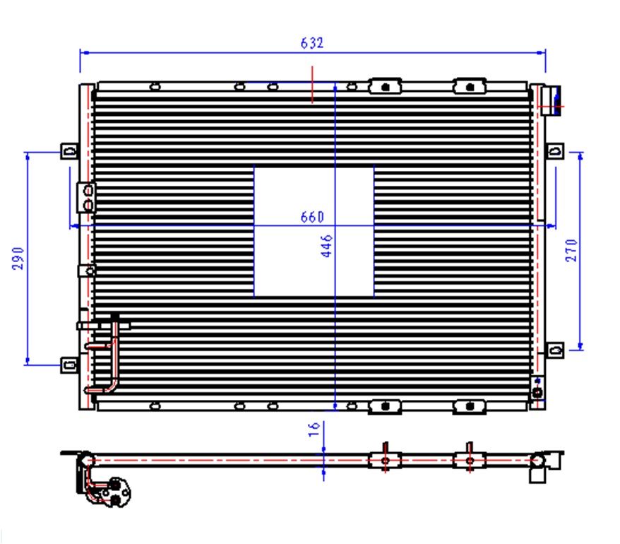 KLIMA RADYATORU SORENTO 02=>     635x424x16 97606-3E001