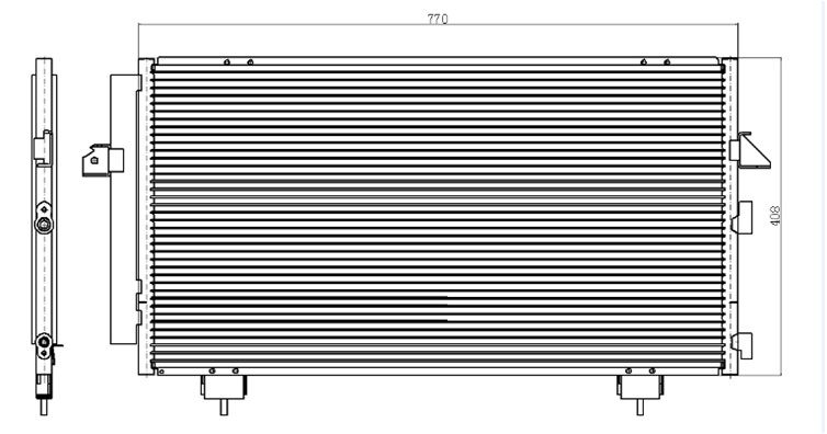 KLIMA RADYATORU RAV4 2.0 BENZINLI 00-06     768x375x16 88460-42070