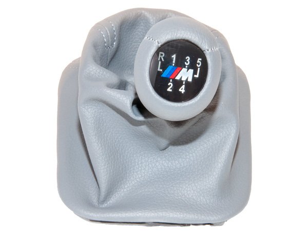 Topuzlu Vites Körüğü E30 -5 İleri- Man.Şanz; (Gri; Suni Deri) -///M- - ---