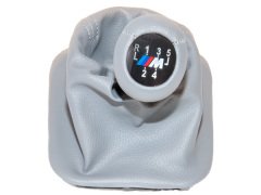 Topuzlu Vites Körüğü E30 -5 İleri- Man.Şanz; (Gri; Suni Deri) -///M- - ---