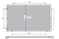 KLIMA RADYATORU AVENSIS 1.6 3ZZ 03=>     BENZINLI  -  610x370x16 88450-05100
