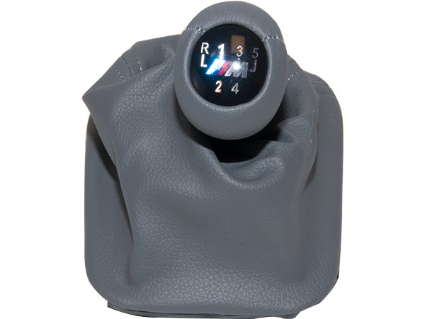 Topuzlu Vites Körüğü E30 -5 İleri- Man.Şanz; (Gri; Suni Deri) Işıklı -///M- - ---