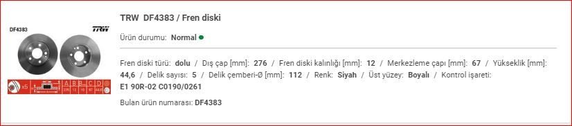 M.BENZ W169 FREN AYNASI ÖN TAKIM A1694210012