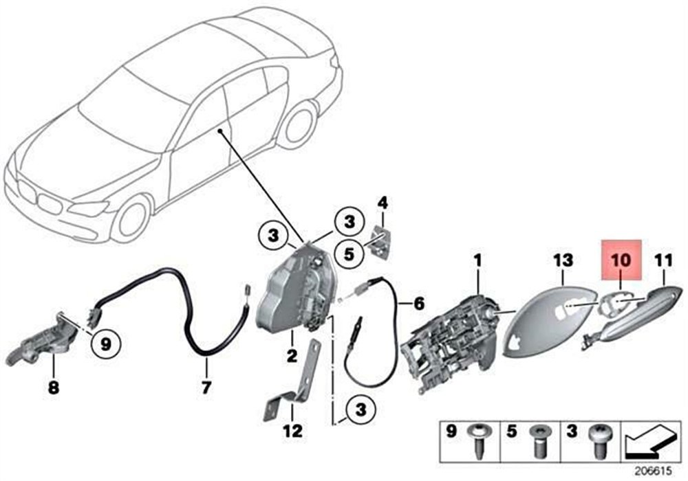 KİLİT KAPAĞI F10 BMW 51217292576