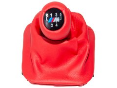 Topuzlu Vites Körüğü E30 -5 İleri- Man.Şanz; (Kırmızı; Suni Deri) -///M- - ---