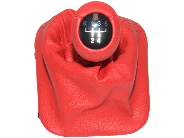 Topuzlu Vites Körüğü E30 -5 İleri- Man.Şanz; (Kırmızı; Suni Deri) Işıklı - ---