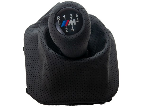 Topuzlu Vites Körüğü E30 -5 İleri- Man.Şanz; (Siyah; Noktalı; Suni Deri) -///M- - ---