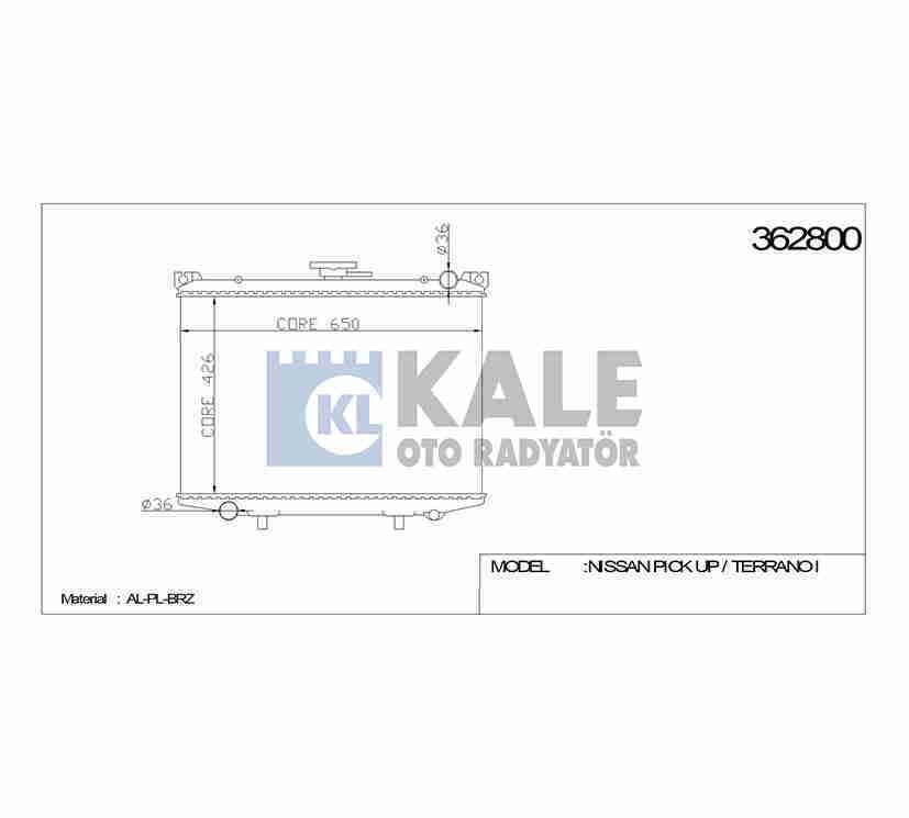 Radyatör Su Pıckup 86-97 D-21 / Terrano 89-96 26Mm (Mt) Brazıng 2144010G00