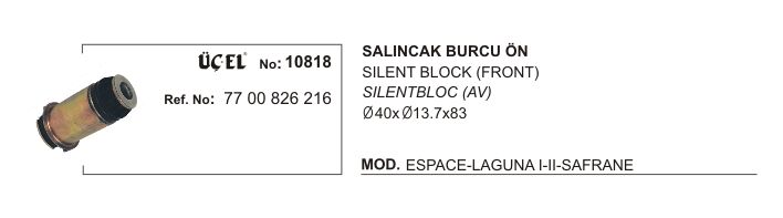 MOTOR BEŞİĞİ BURCU ÖN 10818 LAGUNA II 7700826216