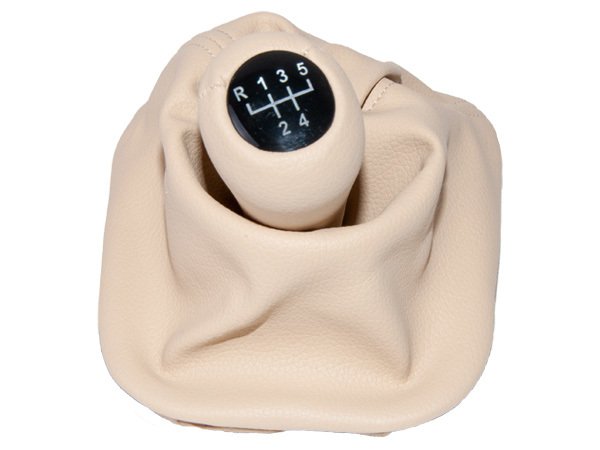 Topuzlu Vites Körüğü E34 -5 İleri- Man.Şanz; (Bej; Suni Deri) - 25111221527BG