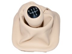 Topuzlu Vites Körüğü E34 -5 İleri- Man.Şanz; (Bej; Suni Deri) - 25111221527BG