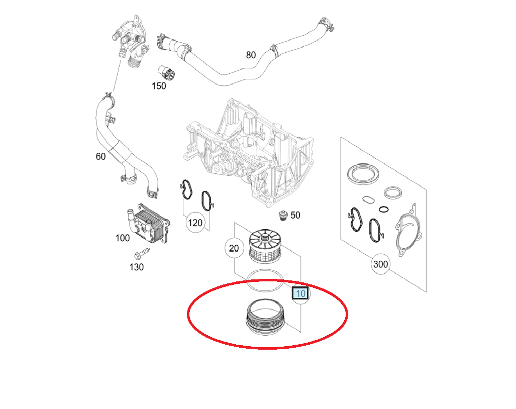 M.BENZ W177-W247-C118 M282 YAĞ FİLTRE KAPAĞI A2811800010