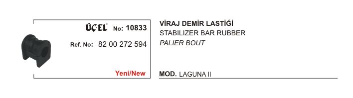 VİRAJ DEMİR LASTİĞİ 10833 LAGUNA II 8200272594