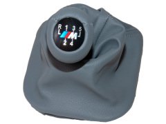 Topuzlu Vites Körüğü E34 -5 İleri- Man.Şanz; (Gri; Suni Deri) -///M- - 25111221529GR