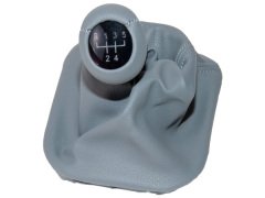 Topuzlu Vites Körüğü E34 -5 İleri- Man.Şanz; (Gri; Suni Deri) Işıklı - 25111221223GR