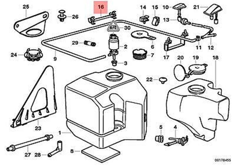 SU DEPO HORTUM TUTUCUSU E36 BMW 61661393862